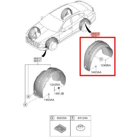 2020-22 Hyundai Sonata SE Rear Right Wheelhouse Inner Liner Splash Shield *ReaD* - Alshned Auto Parts