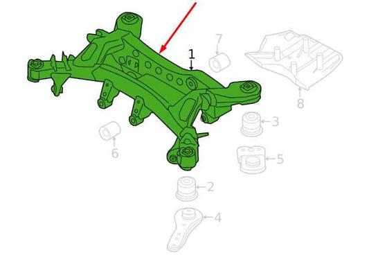 2023-24 BMW 430i Gran Coupe xDrive AWD Rear Crossmember Subframe 33318837958 OEM - Alshned Auto Parts