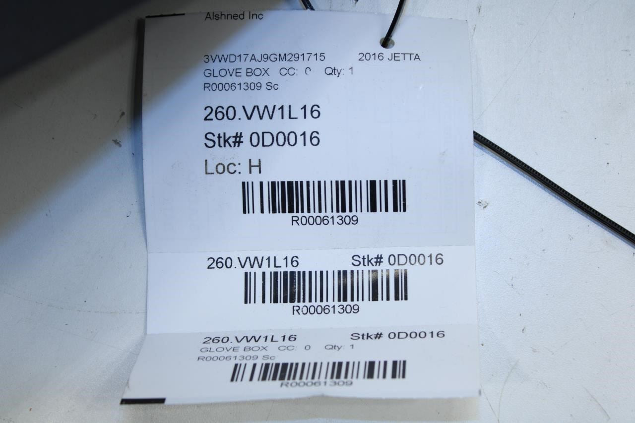 2014-2018 Volkswagen Jetta Sport Glove Box Storage Compartment 5C7-857-101-C-82V - Alshned Auto Parts