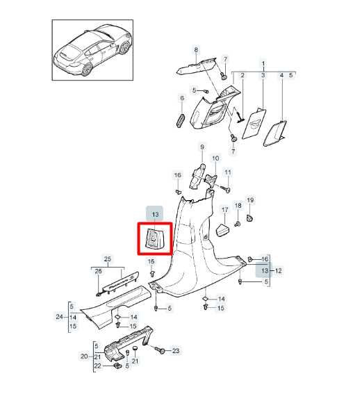 10-16 Porsche Panamera 4 Passenger RH Side Lower B-Pillar Air Vent Louver Grille - Alshned Auto Parts