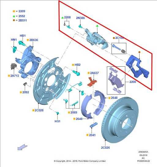 2015-2016 Ford F150 Platinum Rear Right Side Brake Disc Caliper FL3Z-2552-B OEM - Alshned Auto Parts