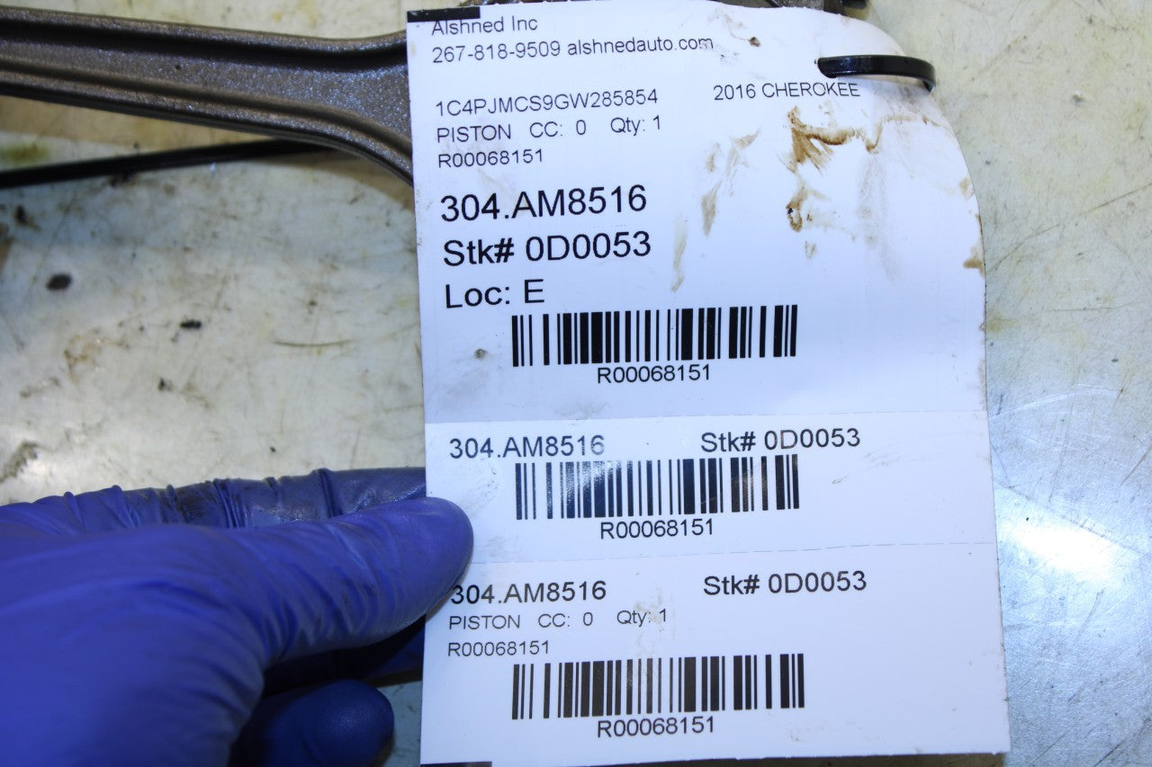 2014-2022 Jeep Cherokee 75th Anniversary 3.2L Engine Piston with Connecting Rod - Alshned Auto Parts
