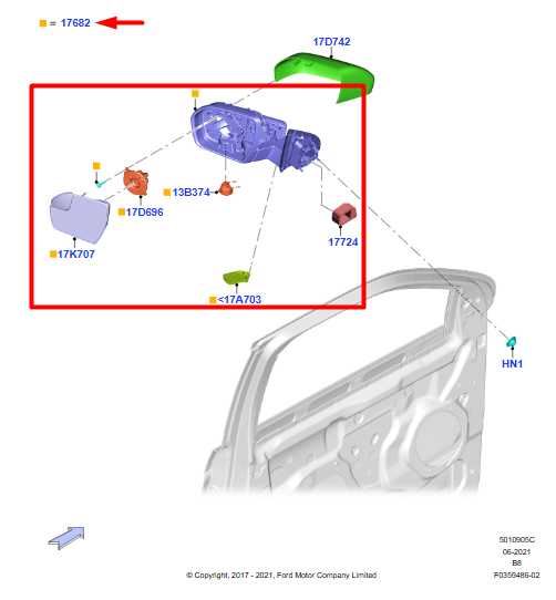 2019 Ford Expedition Right Passenger Side Rear View Mirror KL1B-17682-BA *ReaD* - Alshned Auto Parts