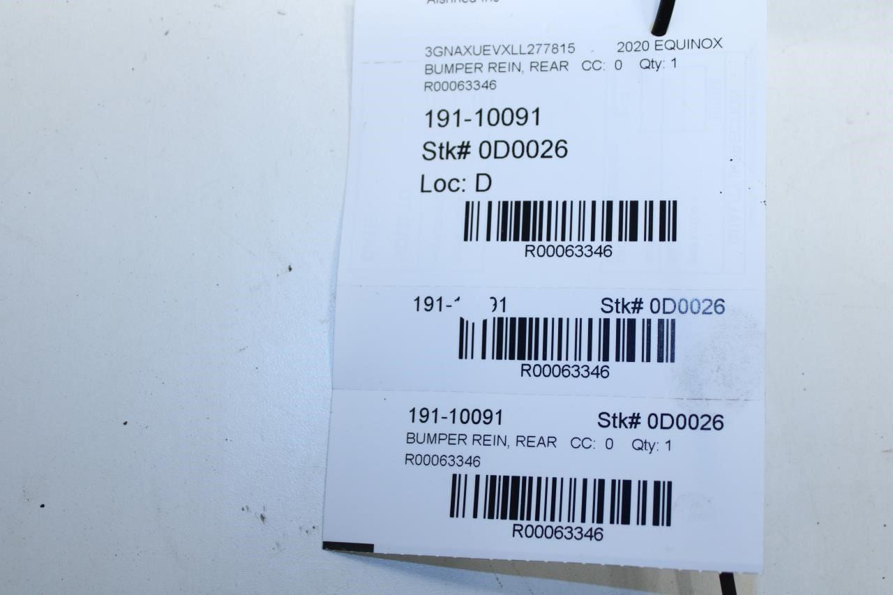 2018-2024 Chevrolet Equinox LT Rear Bumper Reinforcement Impact Bar 23462897 OEM - Alshned Auto Parts