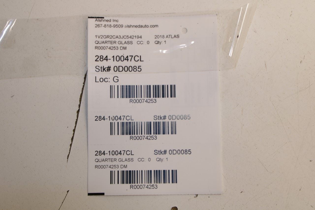 2018-2024 Volkswagen Atlas S Rear Left Driver Side Quarter Window Glass *ReaD* - Alshned Auto Parts