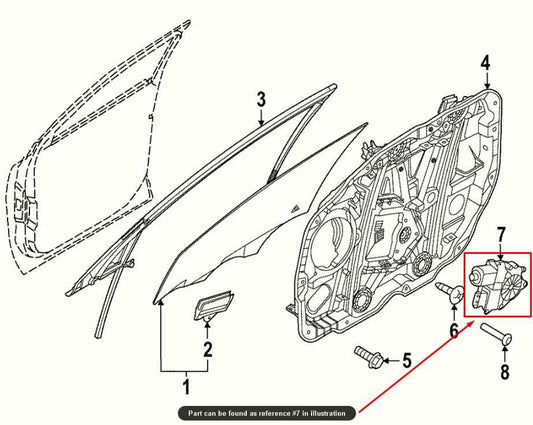 2023-2025 Kia Sportage Hybrid EX Front Left Door Power Window Motor 82450-P1010 - Alshned Auto Parts