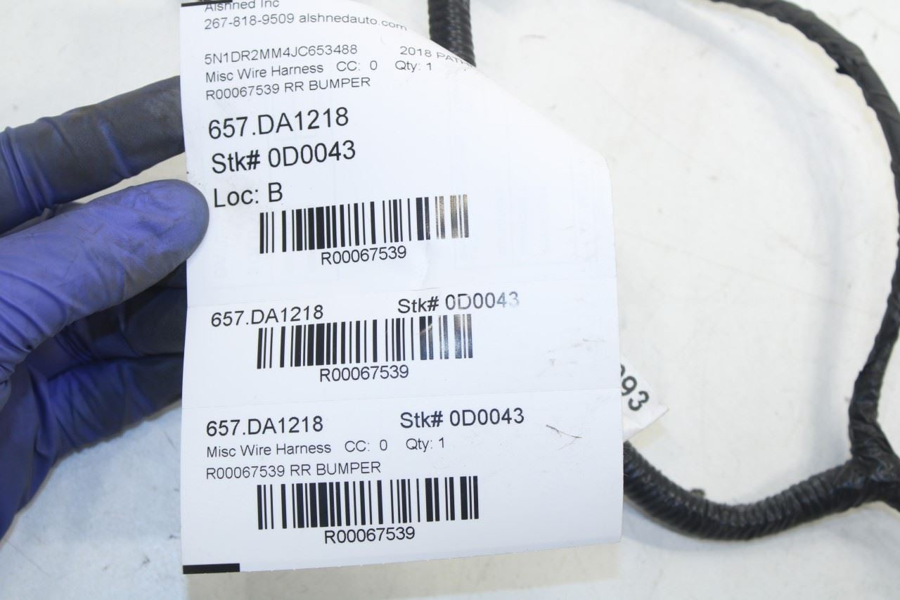 16-20 Nissan Pathfinder SV Rear Bumper Wire Harness w/ Park Sensors 24093-9PJ0C - Alshned Auto Parts