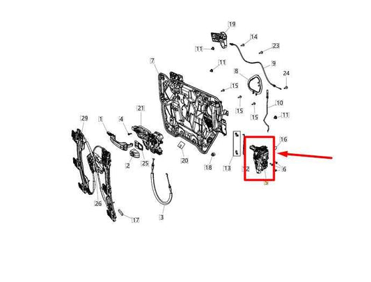 2012-2019 Dodge Journey Front Right Door Lock Latch Actuator 04589916AE OEM - Alshned Auto Parts