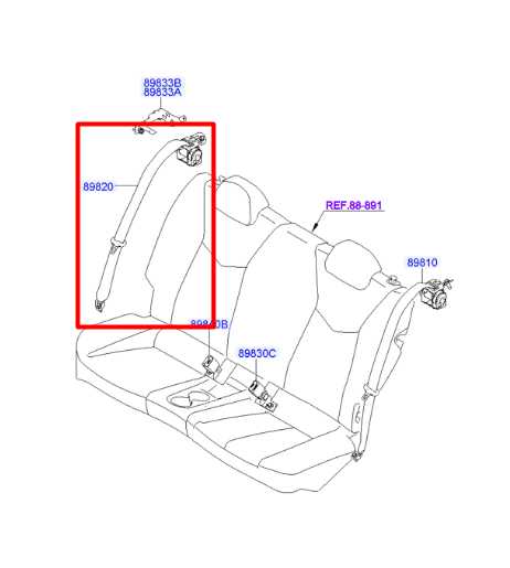 2011-17 Hyundai Veloster 1.6L Rear Passenger RH Side 2nd Row Seat Belt Retractor - Alshned Auto Parts