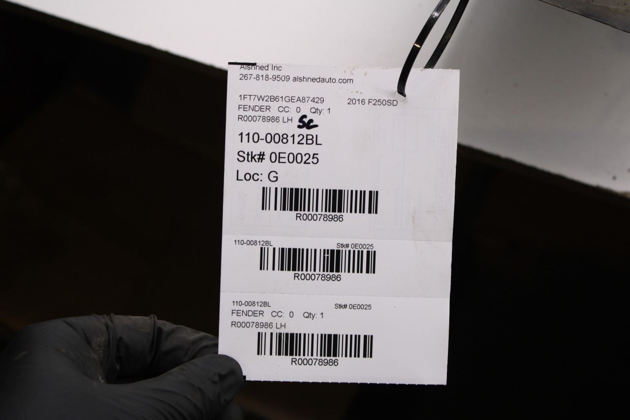2011-2016 Ford F-250 Lariat Front Left Driver Side Fender Panel BC3Z-16006-A OEM - Alshned Auto Parts