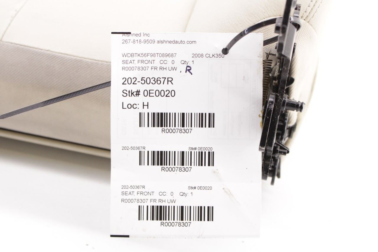 06-09 Mercedes-Benz CLK 350 Front Right Seat Backrest Upper Cushion w/ Headrest - Alshned Auto Parts