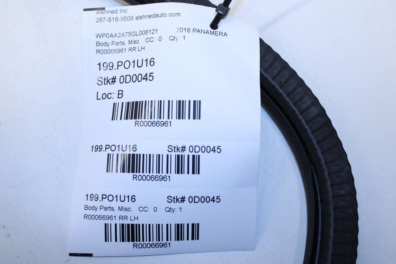 2010-2016 Porsche Panamera 4 Rear Left Door Weatherstrip On Body 970-536-265-01 - Alshned Auto Parts