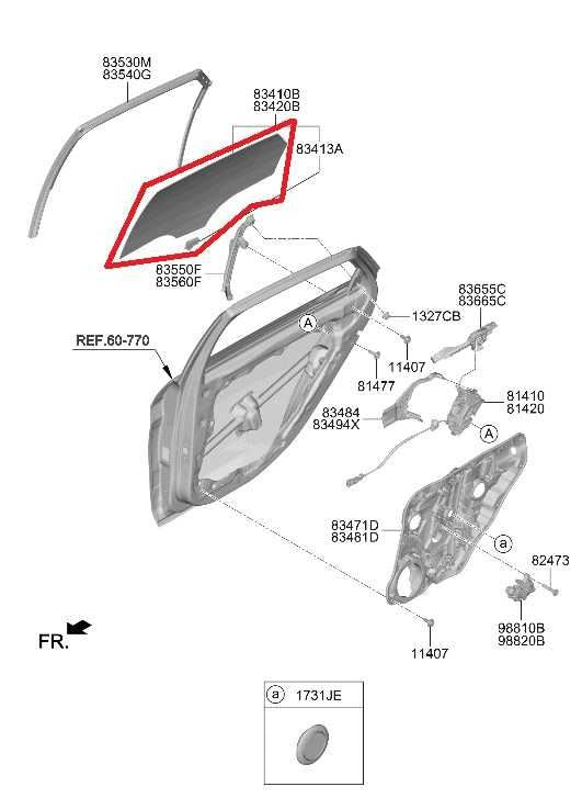 2021-26 Hyundai Elantra SE Rear Right Door Window Movable Glass 83420-AA040 OEM - Alshned Auto Parts