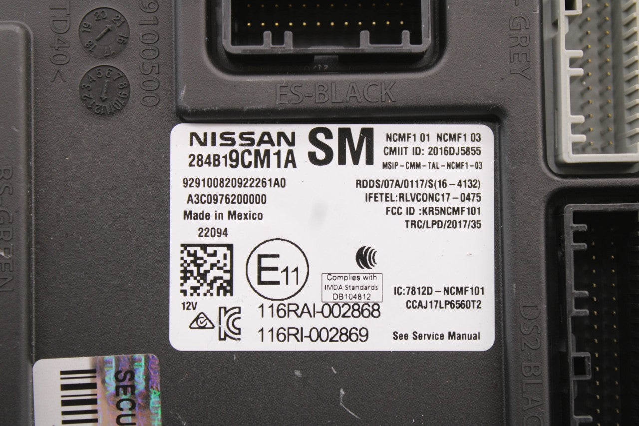 2021-2022 Infiniti QX50 LUXE Body Computer Control Module BCM 284B1-9CM1A OEM - Alshned Auto Parts