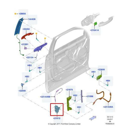 2018-2024 Ford Expedition Front Right Door Lock Latch Actuator JL1B-78219A64-DB - Alshned Auto Parts