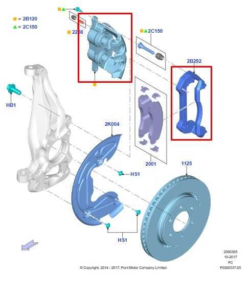 2015-2017 Ford F150 Platinum Front Left Side Brake Disc Caliper FL3Z-2B121-B OEM - Alshned Auto Parts