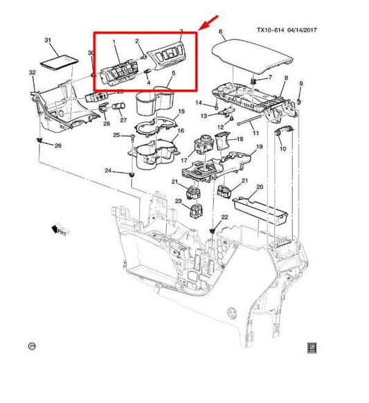 22-24 GMC Terrain Front Console Transmission Selector Gear Shifter 85512730 OEM - Alshned Auto Parts