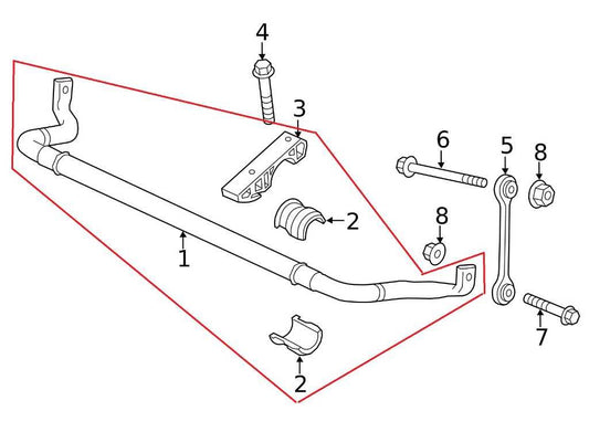 11-18 Porsche Cayenne Platinum 3.6L AWD Front Stabilizer Sway Bar 7L0411025G - Alshned Auto Parts