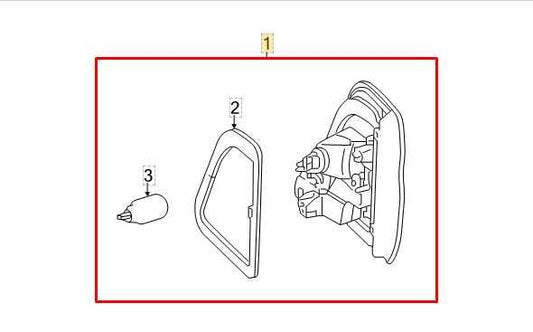 2013-2015 Mercedes-Benz ML350 Rear Right Side Tail Light Lamp 166-906-85-01 OEM - Alshned Auto Parts