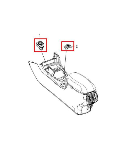 2014-18 Jeep Cherokee Limited 4WD Center Console Shifter Bezel Trim w/ Switches - Alshned Auto Parts