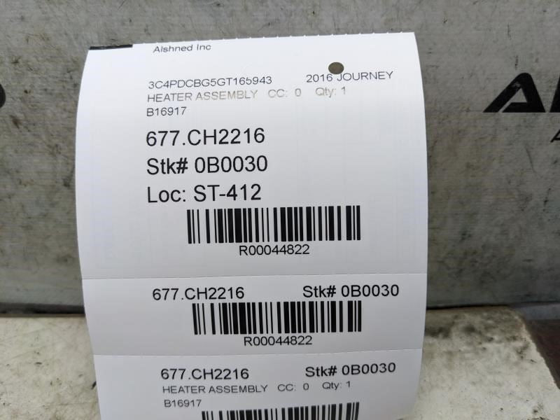 2009-2020 Dodge Journey Rear HVAC Heater Assembly 68038193AA OEM - Alshned Auto Parts