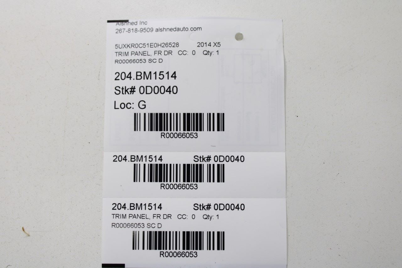 14-18 BMW X5 xDrive35i Front Right Passenger Door Trim Panel 51417369948 *ReaD* - Alshned Auto Parts