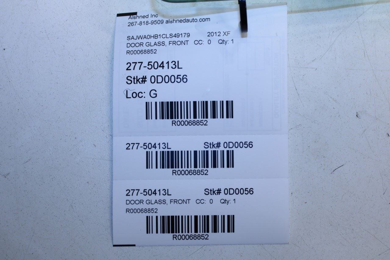 2009-2015 Jaguar XF Portfolio Front Left Driver Side Door Window Glass C2Z28397 - Alshned Auto Parts