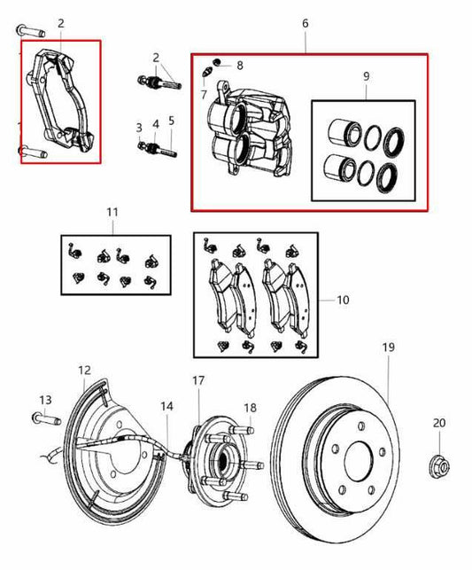 2012-2018 RAM 1500 Crew Cab Laramie Front Right Brake Disc Caliper 68157610AA - Alshned Auto Parts