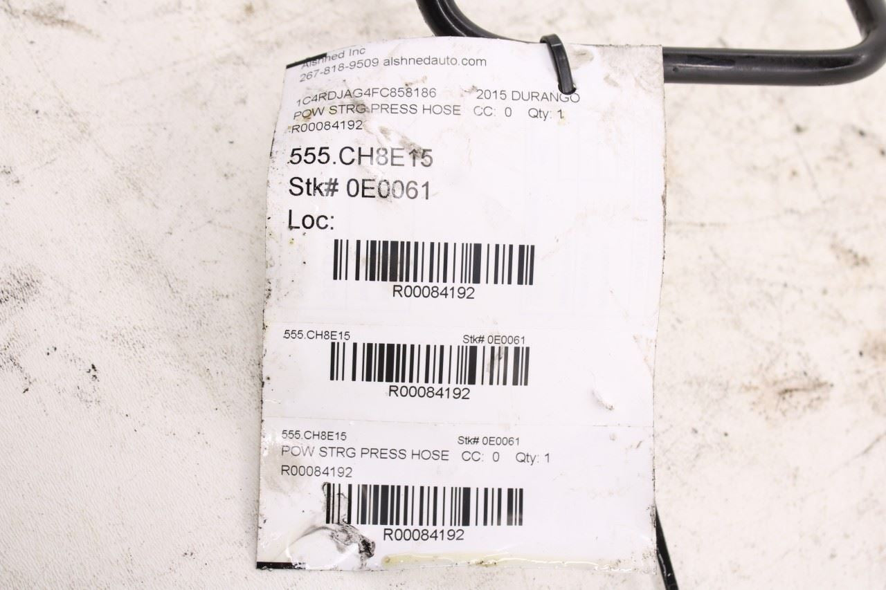 2011-15 Dodge Durango SXT 3.6L AWD Power Steering Pressure Hose Pipe 52124656AH9