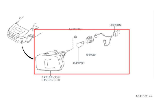 15-21 Subaru WRX Premium Front Left Side Turn Signal Lamp and Fog Light Lamp Set - Alshned Auto Parts