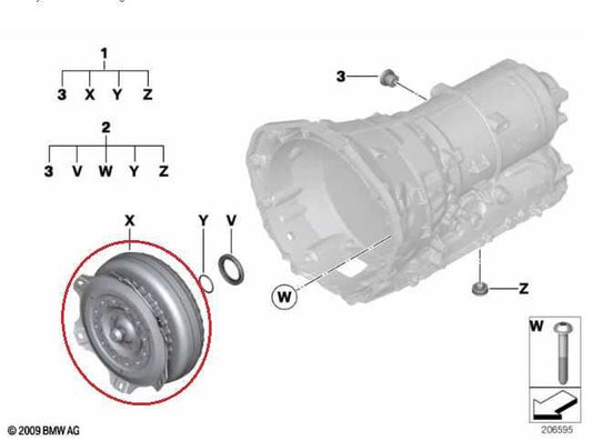 2024 BMW 430i Gran Coupe xDrive 2.0L Transmission Torque Converter 24008743407 - Alshned Auto Parts