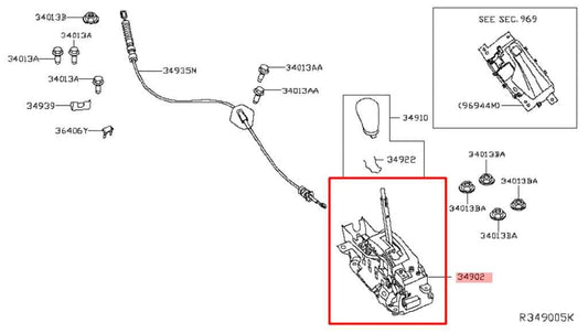 2016-20 Infiniti QX60 3.5L Automatic Transmission Gear Shifter Lever 34901-4RA0A - Alshned Auto Parts