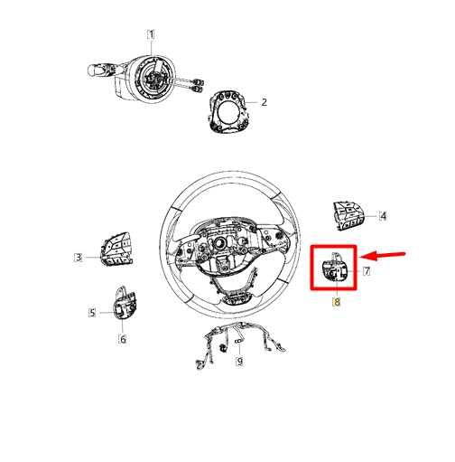14-21 Jeep Grand Cherokee Steering Wheel RH Side Radio Control Switch 5RQ10DX9AC - Alshned Auto Parts