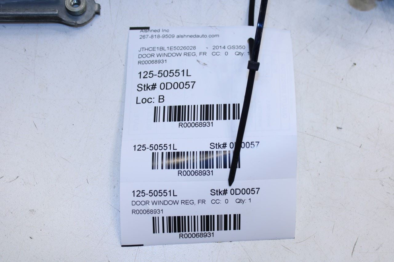 2013-2020 Lexus GS350 Front Left Side Door Window Regulator w/ Motor 69802-21010 - Alshned Auto Parts