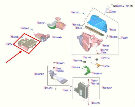 2019-25 Nissan Altima SL 2.5L Engine Air Intake Lower Air Duct Hose 16554-6CA0A - Alshned Auto Parts