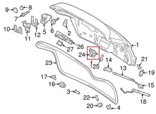 2011-18 Porsche Cayenne Rear Liftgate Lid Lock Latch Actuator 7P0-827-505-K OEM - Alshned Auto Parts
