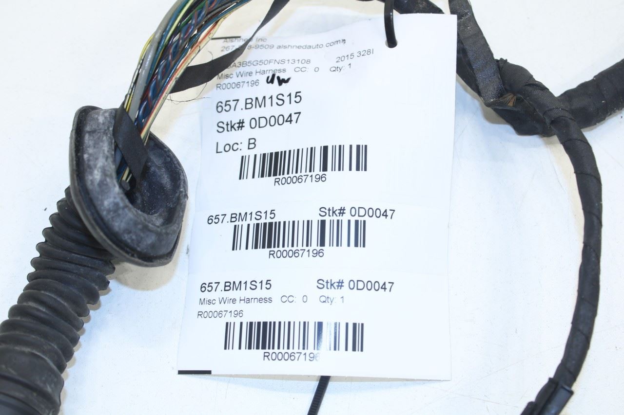 2013-2016 BMW 328i xDrive SULEV Front Right Side Door Wire Harness 9313644 OEM - Alshned Auto Parts