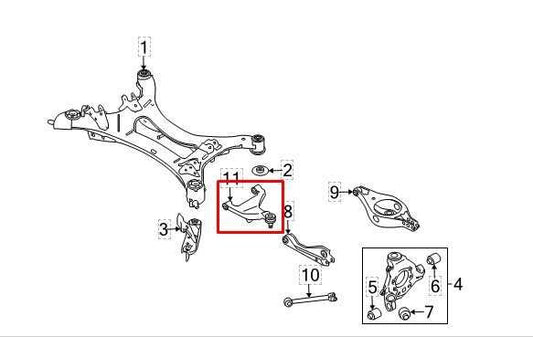 2013-2020 Nissan Pathfinder SV FWD Rear Right Side Upper Control Arm 55501-3JA0B - Alshned Auto Parts