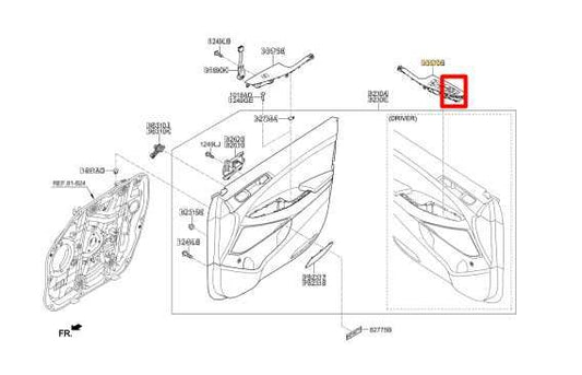 15-21 Hyundai Tucson Value Front LH Side Door Mirror Control Switch 93573-D3020 - Alshned Auto Parts