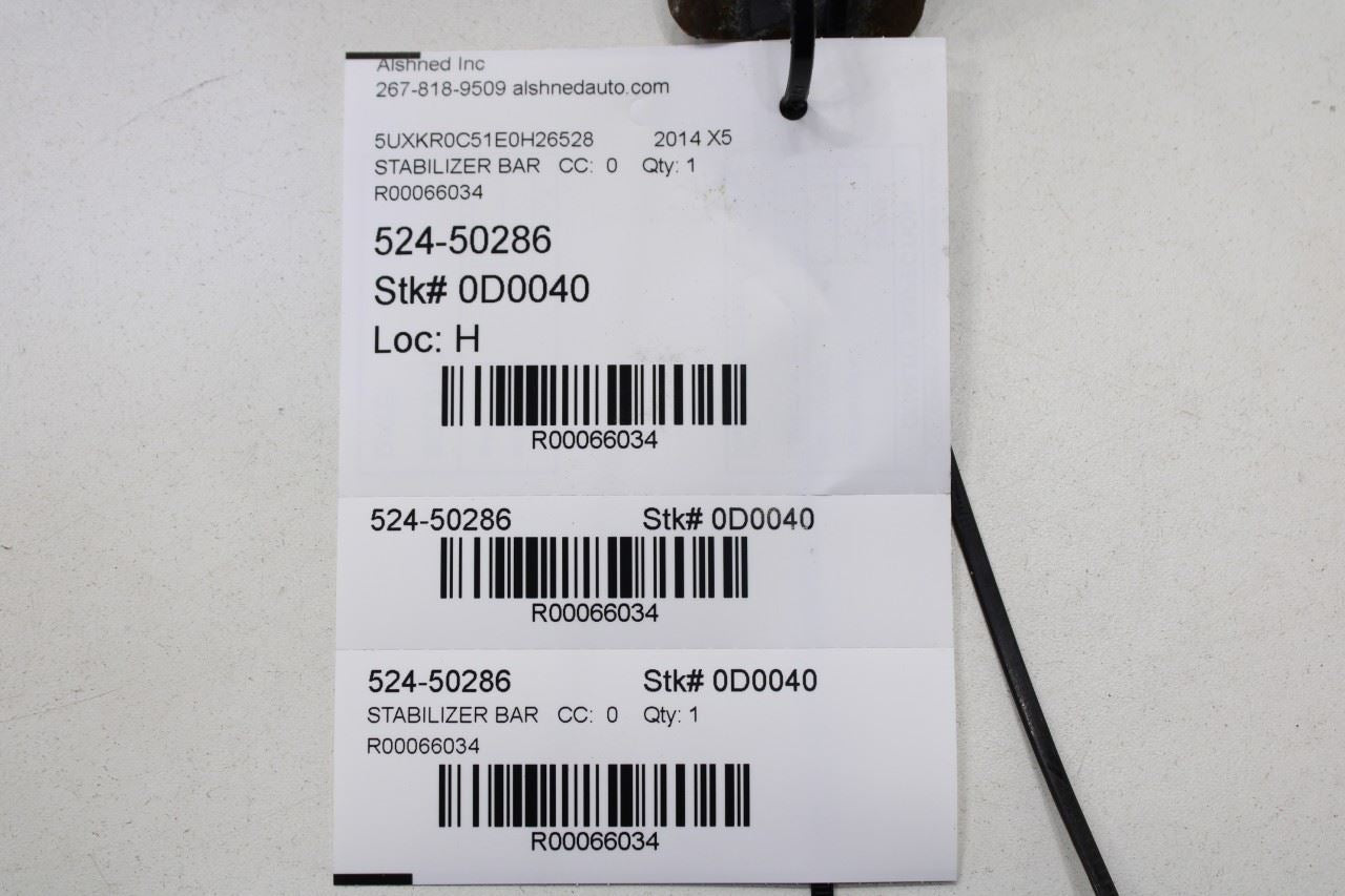 2014-2018 BMW X5 xDrive35i 3.0L AWD Rear Stabilizer Sway Anti-Roll Bar w/ Link - Alshned Auto Parts