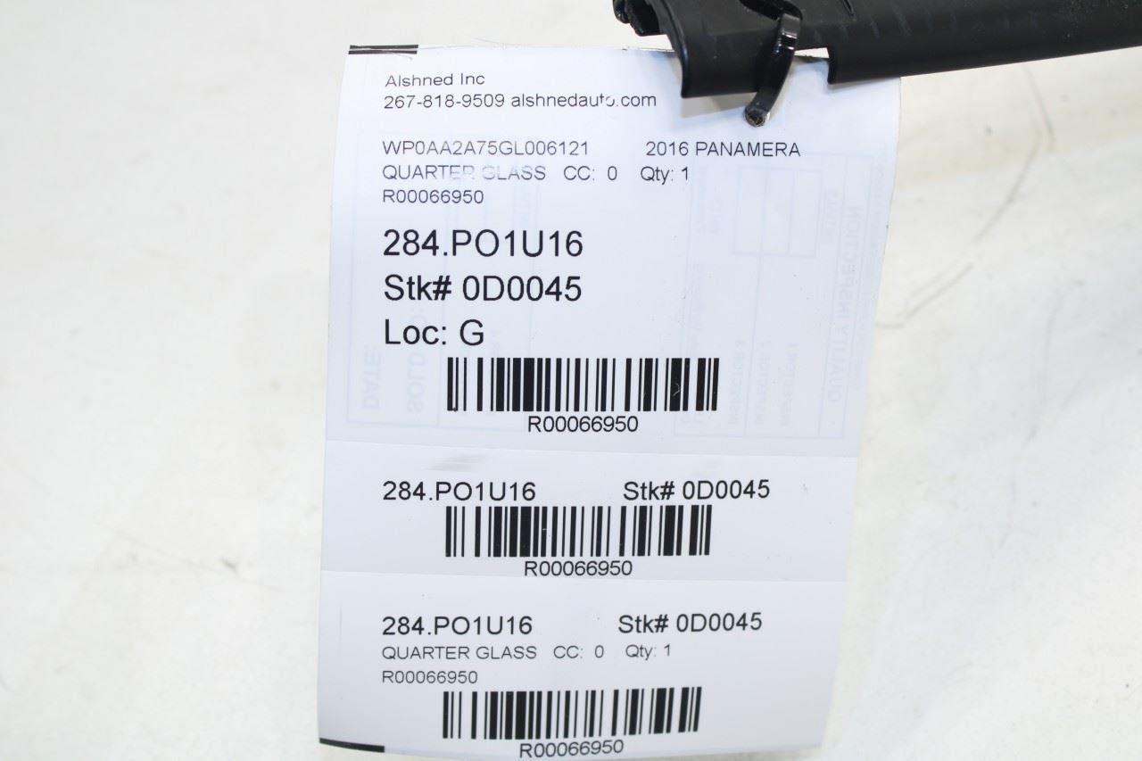 14-16 Porsche Panamera 4 Front RH Door Quarter Vent Window Glass 970-542-312-05 - Alshned Auto Parts