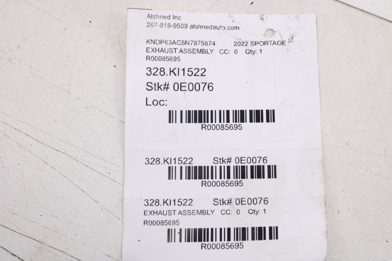 2016-2022 Kia Sportage Nightfall 2.4L FWD Front Exhaust Muffler Pipe 28610-D9630 - Alshned Auto Parts