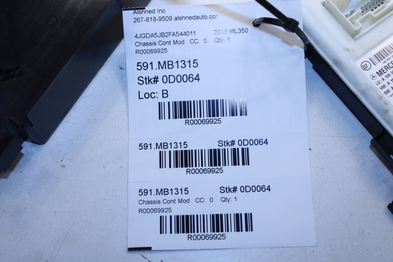 2010-2015 Mercedes-Benz ML350 Front Sam Electrical Control Module 166-900-18-16 - Alshned Auto Parts