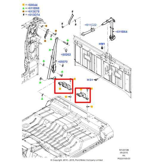 11-16 Ford F250 Lariat Crew Cab Rear RH and LH Side 2nd Row Seat Belt Buckle Set - Alshned Auto Parts