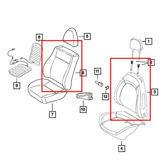 15-22 RAM Promaster City Front LH Seat Back Upper Cushion 5ZM15ND5AA OEM *ReaD* - Alshned Auto Parts
