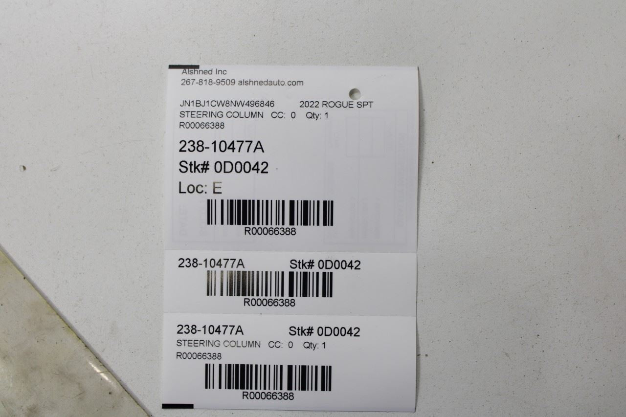 2020-22 Nissan Rogue Sport SL 2.0L AWD Steering Column Assembly 48811-6MM2A OEM - Alshned Auto Parts