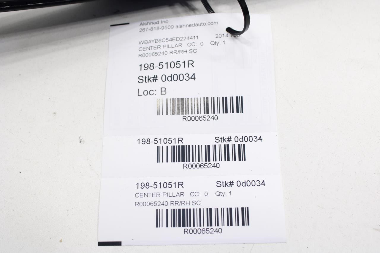 10-15 BMW 750I xDrive Rear Right Side Door B-Pillar Applique Molding 51357185234 - Alshned Auto Parts