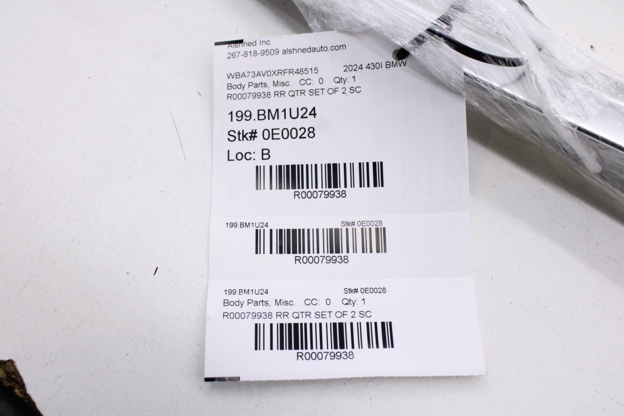 2023-25 BMW 430i Gran Coupe Rear Right and Left Window Finisher Trim 51377483003 - Alshned Auto Parts