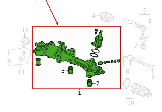 2014-2020 Acura MDX w/Technology Pkg 3.5L Power Steering Gear Rack and Pinion - Alshned Auto Parts