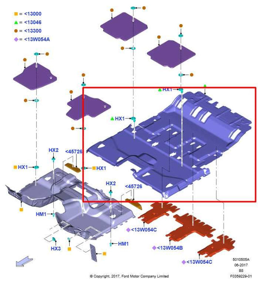 18-24 Ford Expedition 3.5L Rear Floor 2nd Row and 3rd Row Interior Carpet Liner - Alshned Auto Parts